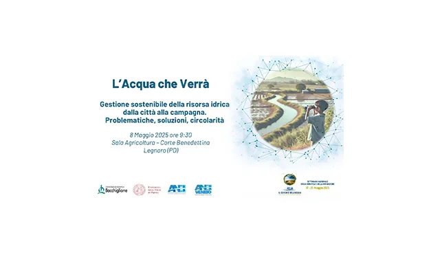 Convegno "L'Acqua che Verrà" - 8 maggio 2025 Corte Benedettina di Legnaro (PD).